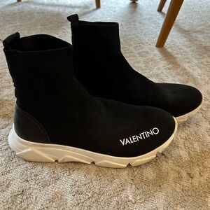 VALENTINO Rockstud Accents Sock Sneakers